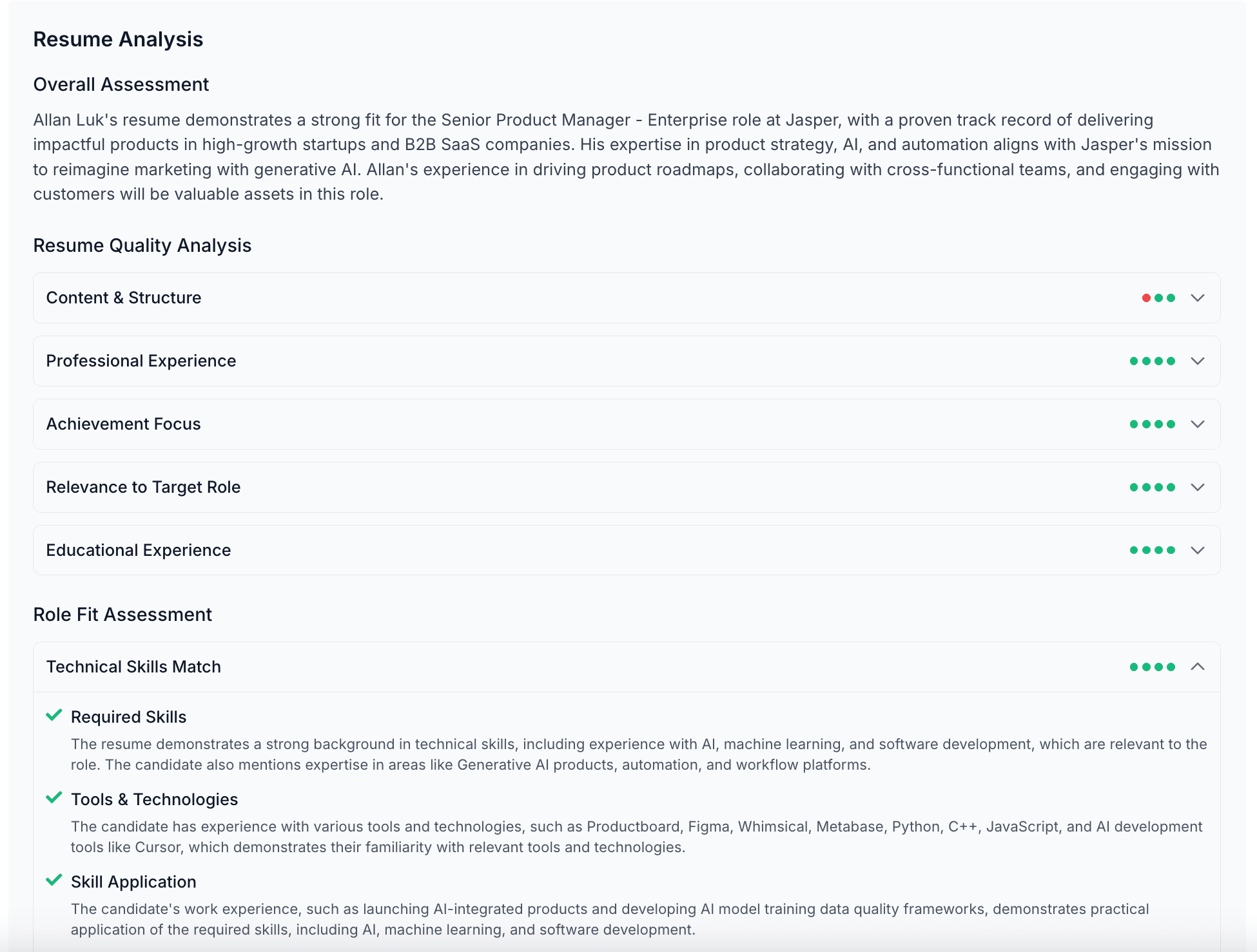 Resume Analysis Tool